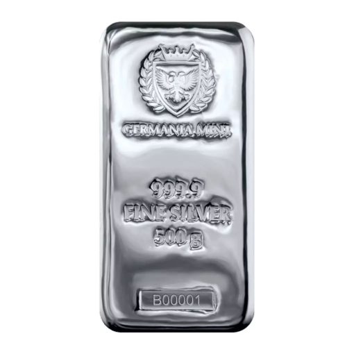 【3 Day Ship】(New) Germania Silver 500g Cast Bar