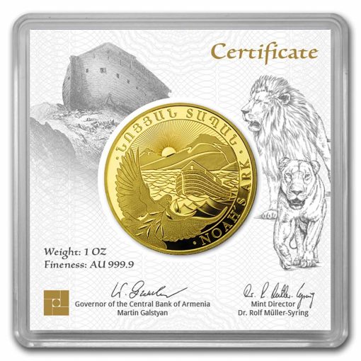 【3 Day Ship】2024 (New) Armenian Noah's Ark Gold 1 oz Coin - Image 3