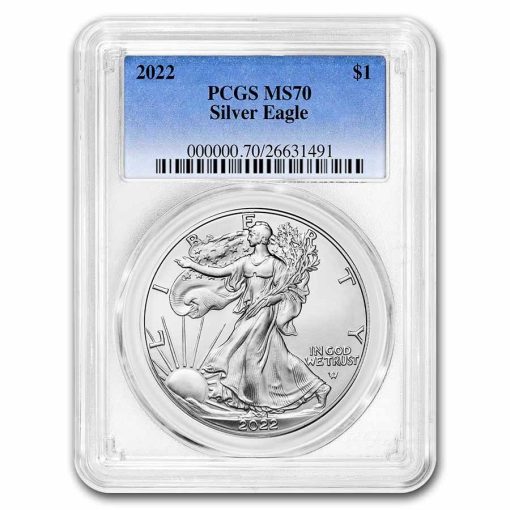 2022年 (新品) アメリカ「イーグル・ウオーキング リバティ」純銀 1オンス 銀貨 PCGS MS70