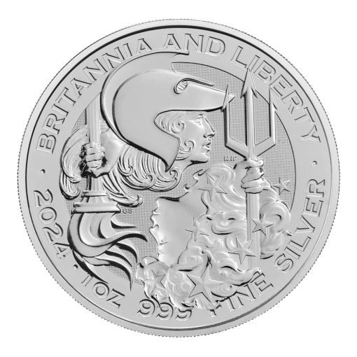 2024 (New) England Britannia and Liberty Silver 1 oz Coin