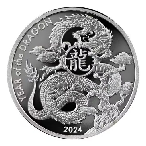 2024 (New) ASAHI Lunar Dragon Silver 1 oz Round