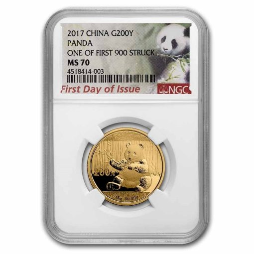 【3 Day Ship】2017 (New) Chinese Panda Gold MS70 Coins【5 Coin Set】 - Image 3