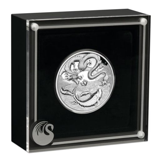 2023 (New) Australia Chinese Myths and Legends Dragon and Koi Silver 2 oz High Relief Proof Coin