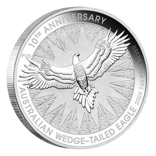 2024 (New) Australian Wedge-Tailed Eagle 10th Anniversary 1 oz Silver Coin - Image 3