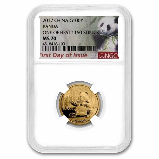 【3 Day Ship】2017 (New) Chinese Panda Gold MS70 Coins【5 Coin Set】 - Image 4