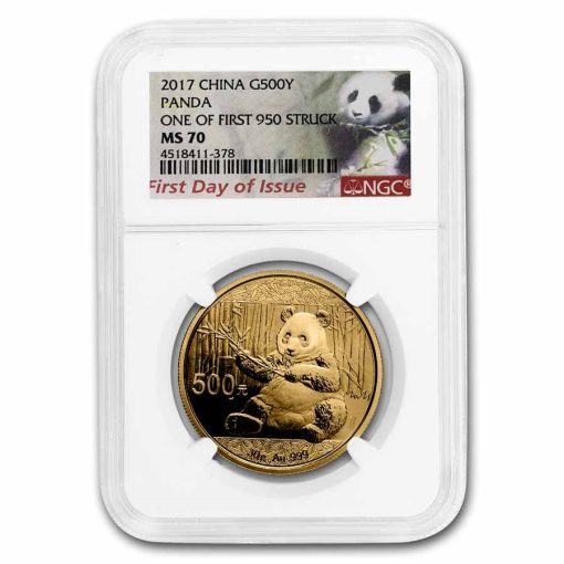 【3 Day Ship】2017 (New) Chinese Panda Gold MS70 Coins【5 Coin Set】 - Image 2