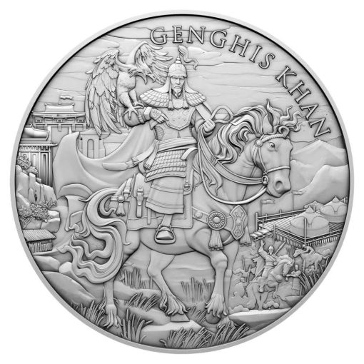 (New) Legendary Warriors Genghis Khan Silver 1 oz Round