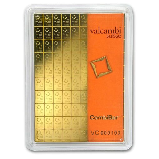 【Backorder】(New) Swiss Valcambi Gold 1 gram x 100 Combi Bar