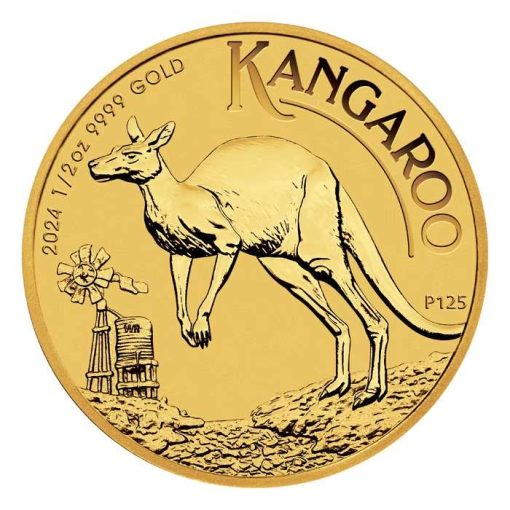 【Backorder】2024 (New) Australia Kangaroo Gold 1/2 oz Coin