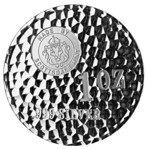 (New) USA Tombstone Hammered Silver 1 oz Round - Image 2