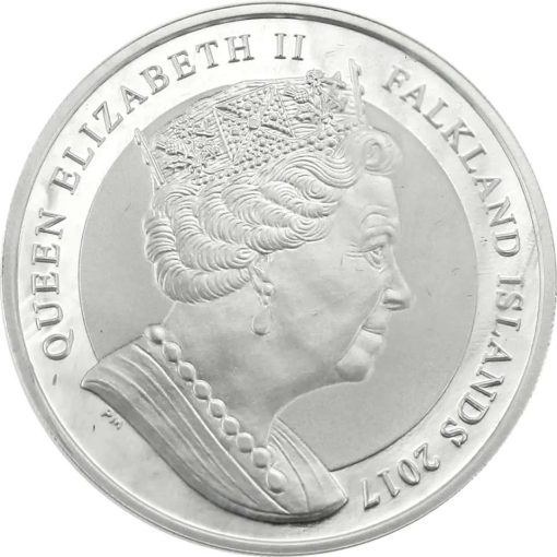 2017 (New) Falkland Islands Britannia Silver 1 oz Reverse Proof Coin - Image 2