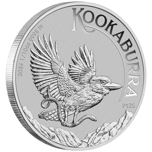 2024 (New) Australian Kookaburra Perth Mint Platinum 1/10 oz Coin - Image 3