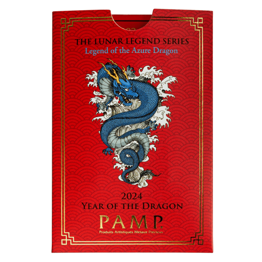 【3 Day Ship】2024 (New) Pamp Swiss Legend of the Azure Lunar Dragon Gold 1 oz Bar - Image 5