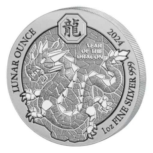 2024 (New) Rwanda Lunar Year of the Dragon Silver 1 oz Coin