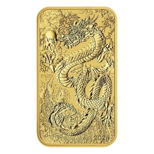 【3 Day Ship】2024 (New) Australia Dragon Gold 1 oz Bar