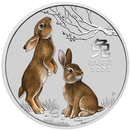 2023 (New) Australian Year of the Rabbit Lunar Silver 1 oz Color Coin