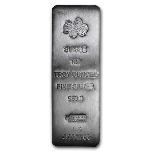 【3 Day Ship】(New) Swiss Pamp Silver 100 oz Cast Bar