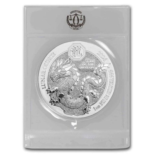 2024 (New) Rwanda Lunar Year of the Dragon Silver 1 oz Coin - Image 3