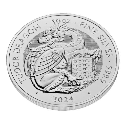 【3 Day Ship】2024 (New) Great Britain The Royal Tudor Beasts The Welsh Dragon Silver 10 oz Coin - Image 4