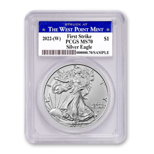 2022 (New) American Eagle Walking Liberty Silver 1 oz Coin PCGS MS70 (FirstStrike West Point Label)