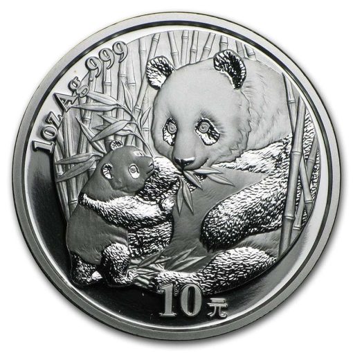 2005 (New) Chinese Panda in Capsule 1 oz Silver Coin