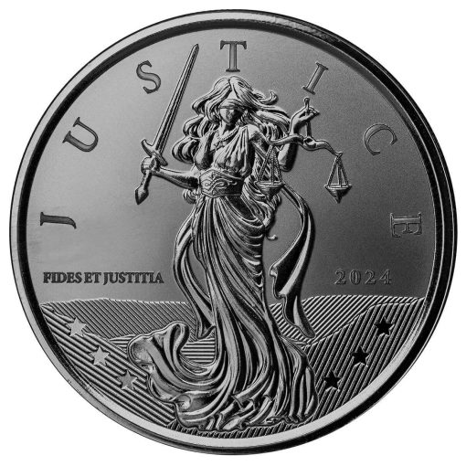 2024 (New) Gibraltar Lady Justice Silver 1 oz Coin