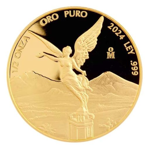 【3 Day Ship】2024 (New) Mexico Libertad Gold 1/2 oz Proof Coin