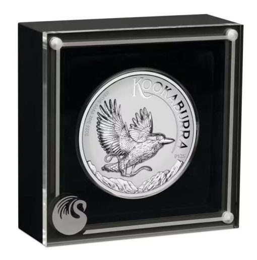 2024 (New) Australian Kookaburra Perth Mint 5 oz Silver Incused High Relief Proof Coin