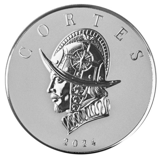 2024 (New) Liberia The Commander's Series Hernan Cortes Silver 5 oz Coin