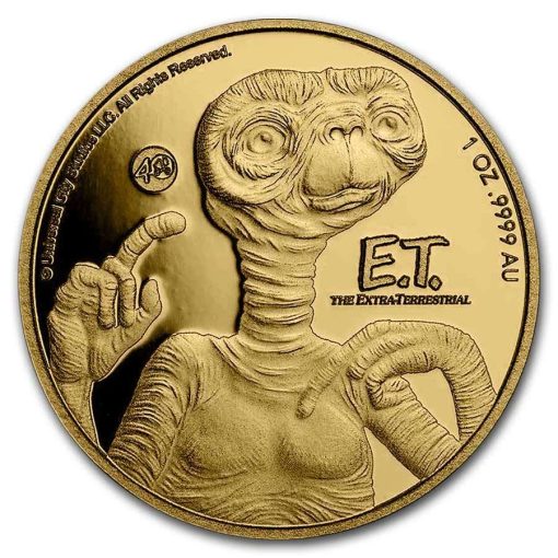 【3日以内に発送】2022年 (新品) ニウエ「E.T. イーティー 40周年」純金 1オンス プルーフ 金貨 - 画像 (2)