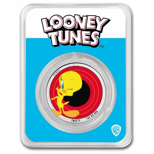 2023 (New) Samoa Looney Tunes Tweety Silver 1 oz Color Coin