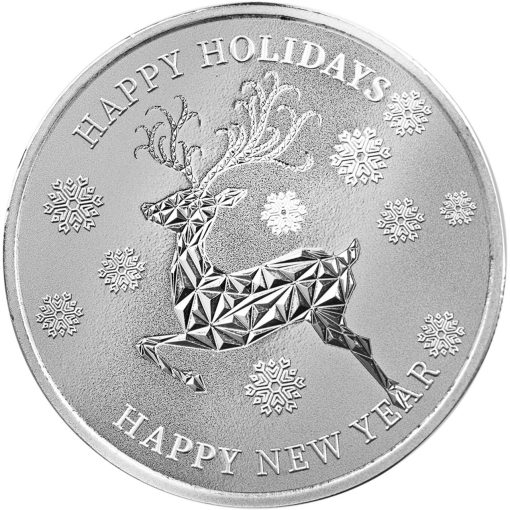 【3 Day Ship】2024 (New) ASAHI Happy Holidays Silver 1 oz Round