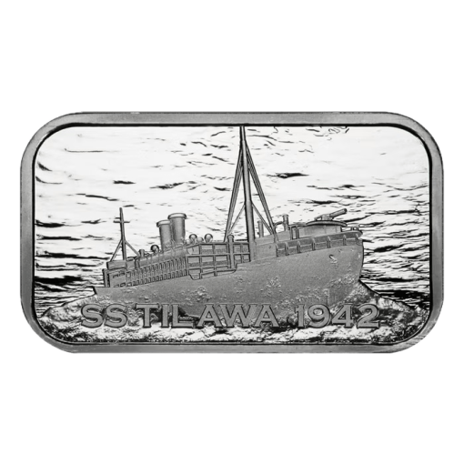 2024 (New) South Africa SS Tilawa Shipwreck Silver 1 oz Bar