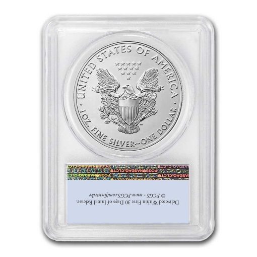 2021年 (新品) アメリカ「イーグル・ウオーキング リバティ」(タイプ１) 純銀 1オンス 銀貨 PCGS MS69 (ファーストストライク®) - 画像 (2)