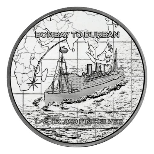 2024 (New) South Africa SS Tilawa Shipwreck Remembrance Sinking Fate Silver 1/2 oz Coin - Image 2