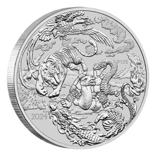 2024 (New) Australia Chinese Myths and Legends Four Guardians Silver 1 oz Coin - Image 3