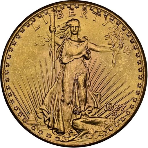 【3日以内に発送】1927年 (新品) アメリカ 「イーグル・セント ゴーデンス」純金 1オンス NGC MS65 金貨 - 画像 (7)