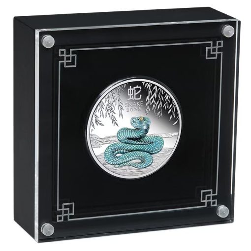 2025 (New) Australian Year of the Snake Lunar Silver 1 oz Color Proof Coin