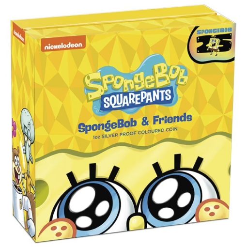 2024 (New) Tuvalu SpongeBob SquarePants SpongeBob and Friends Silver 1 oz Color Proof Coin - Image 6