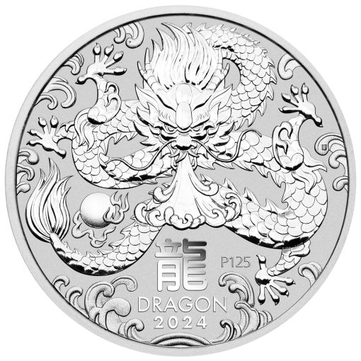 2024 (New) Australian Year of the Dragon Lunar Silver 1/2 oz Coin