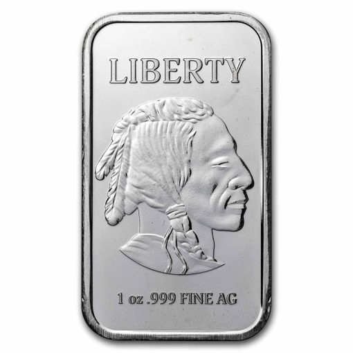 (New) USA Buffalo Indian Silver 1 oz Bar - Image 2