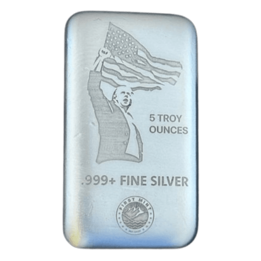 (New) Canada First Majestic Mint Trump Silver 5 oz Cast Bar