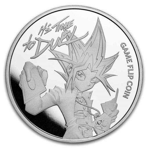 2023 (New) Niue Yu-Gi-Oh! Game Flip Coin 25th Anniversary Silver 1 oz Coin