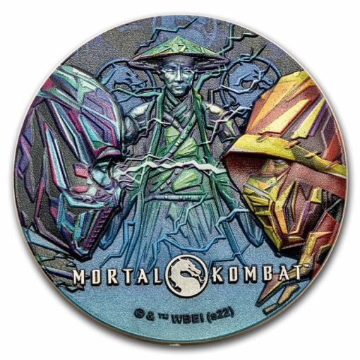 2023 (New) Niue Mortal Kombat Silver 2 oz High Relief Antiqued Proof Coin - Image 2