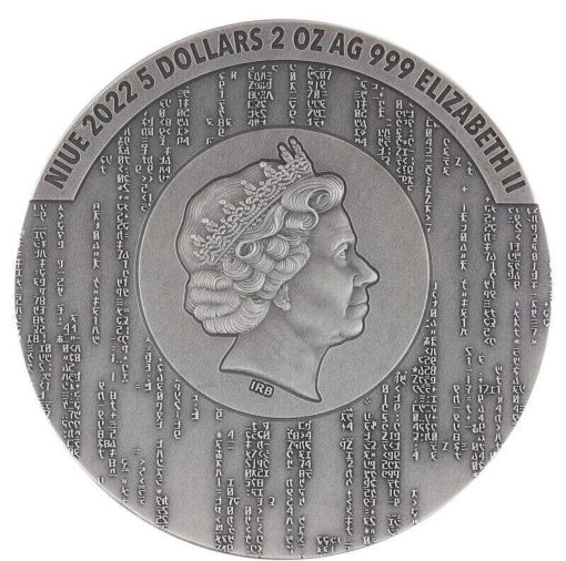 2022 (New) Niue The Matrix Silver 2 oz High Relief Antiqued Proof Coin - Image 3